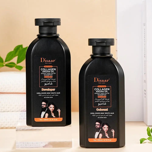 2 Shampoo Tinte Negro Colageno 200ml