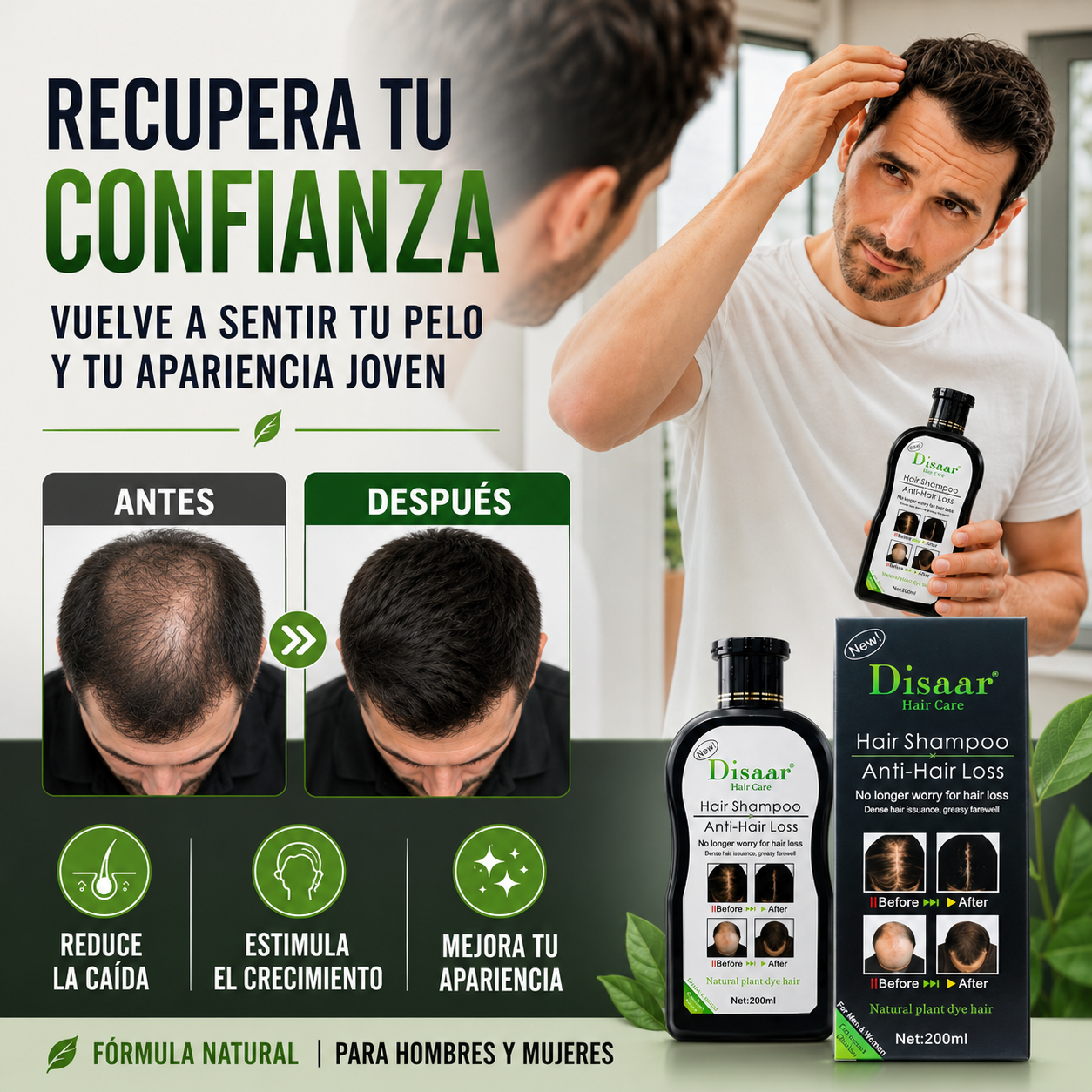 Recupera la fuerza de tu cabello y reduce la caída desde los primeros usos