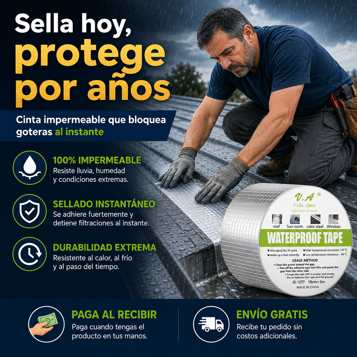 ¿Goteras que no paran? Séllalas en segundos y olvídate del problema para siempre